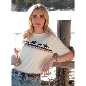 Cruel Denim Women's White Roper Print Tee