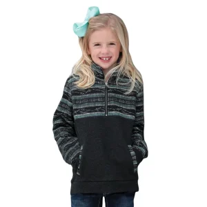 Cruel Girl Girls Half Zip Black Fleece Pullover