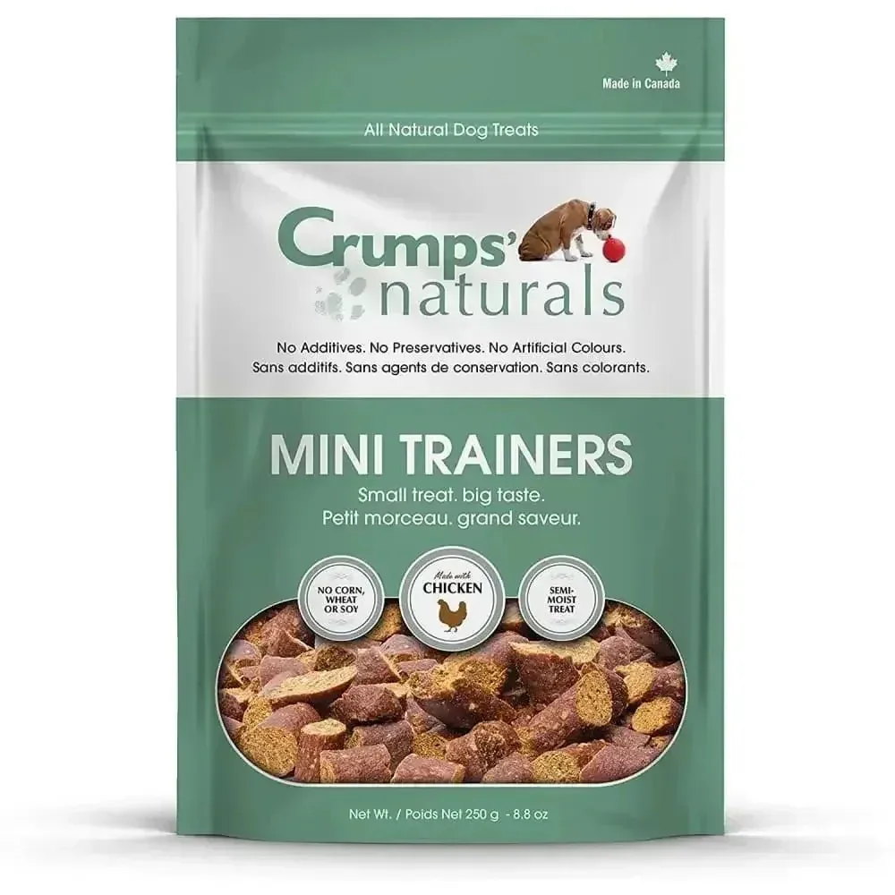 Crumps' Naturals Mini Trainers – Chicken Training Treats for Dogs (Soft, Semi‑Moist, Low‑Calorie)
