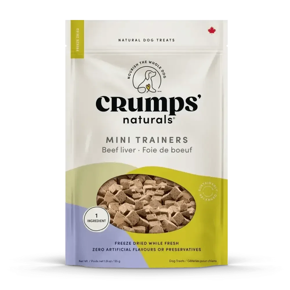 Crumps' Naturals Mini Trainers Freeze Dried Beef Liver Dog Treats