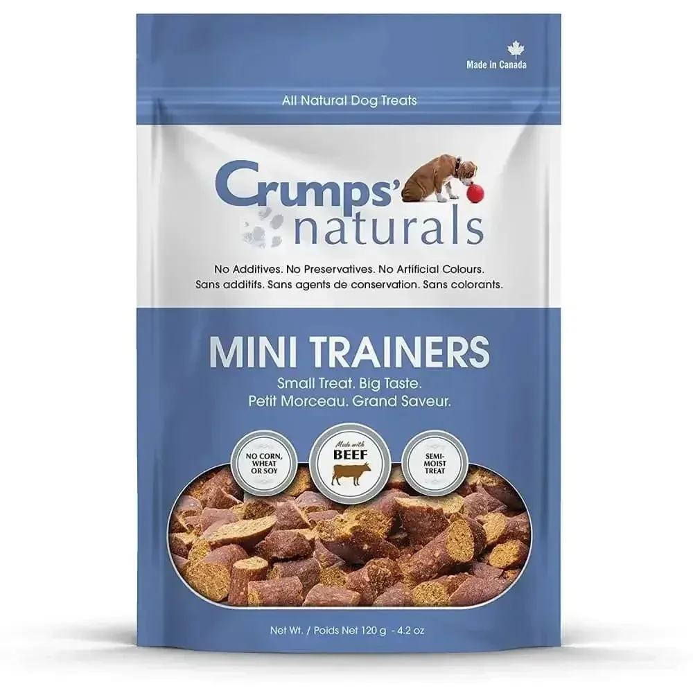 Crumps' Naturals Mini Trainers Semi-Moist Beef Dog Treats