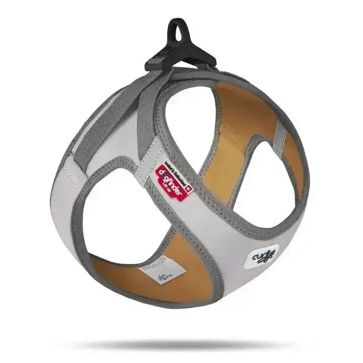 Curli Glow Clasp Vest Reflective Dog Harness Grey