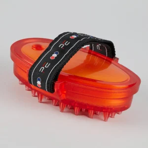 Curry Comb with Integrated Sponge Black & Red