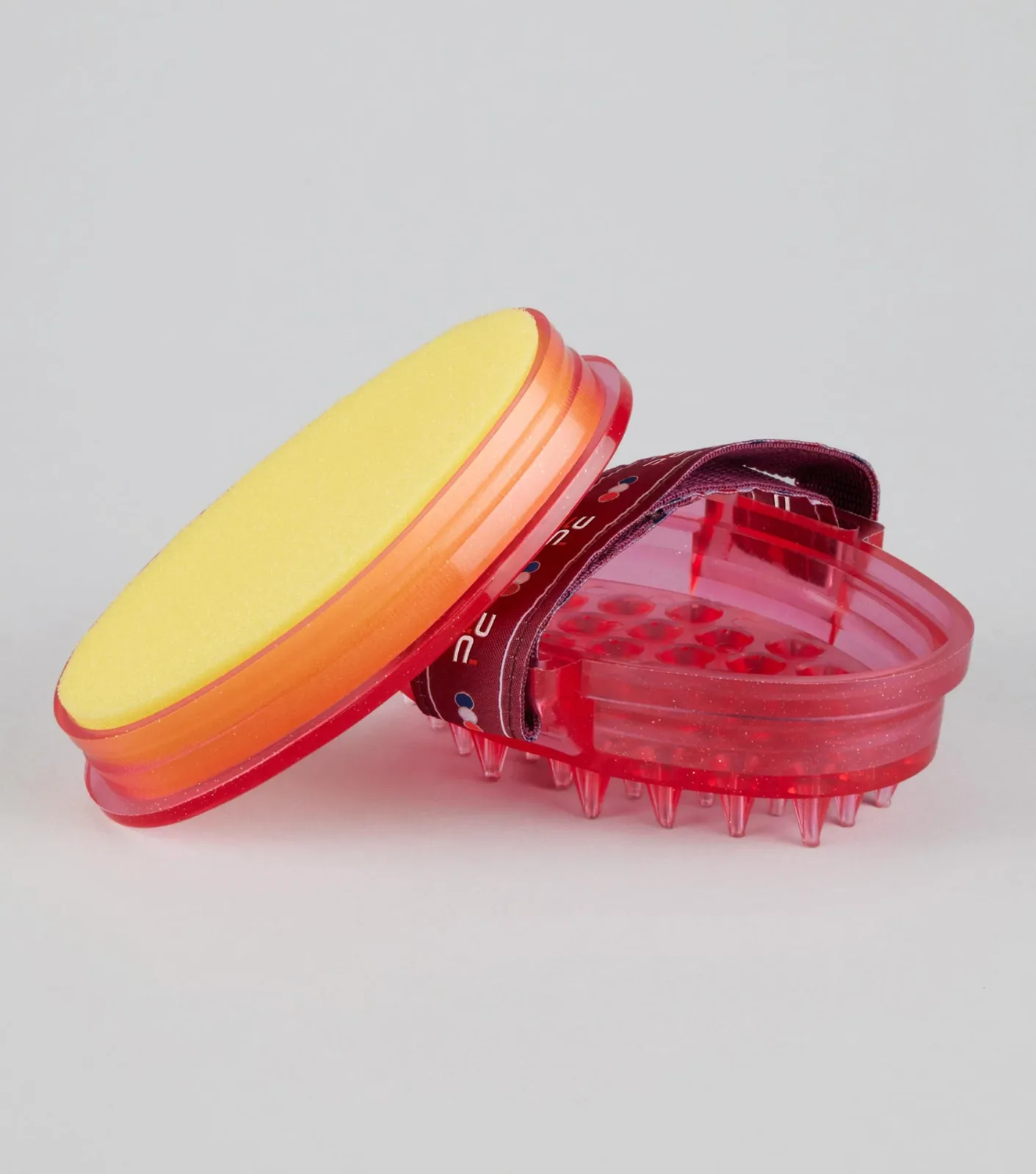 Curry Comb with Integrated Sponge Wine & Fuchsia - Image 2