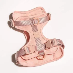 Cushioned Dog Harness in Blush