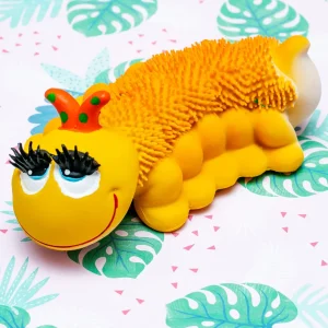 Cutie Caterpillar Soft Squeaky Latex Dog Toy