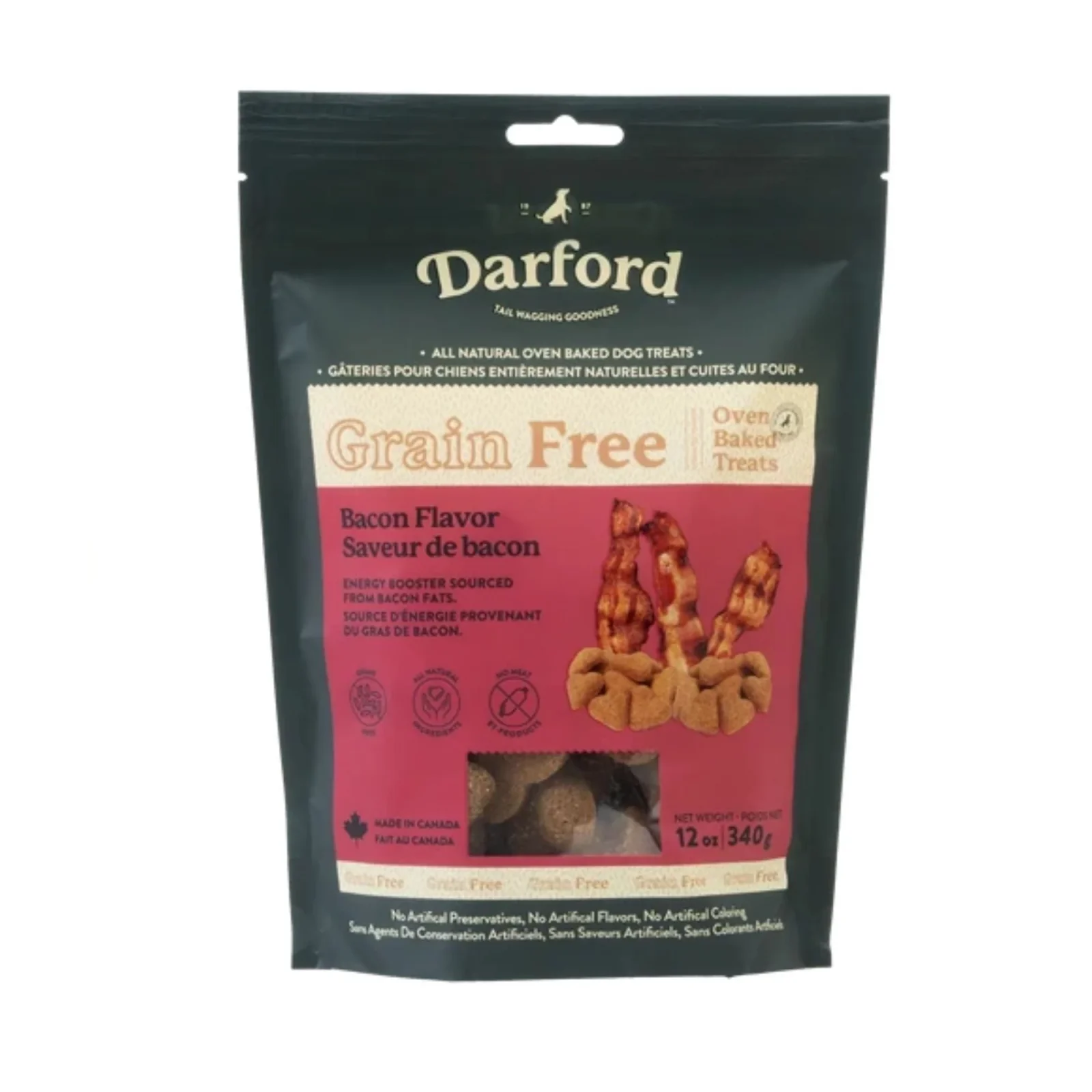 Darford Grain Free Bacon Treat Dog 12oz.