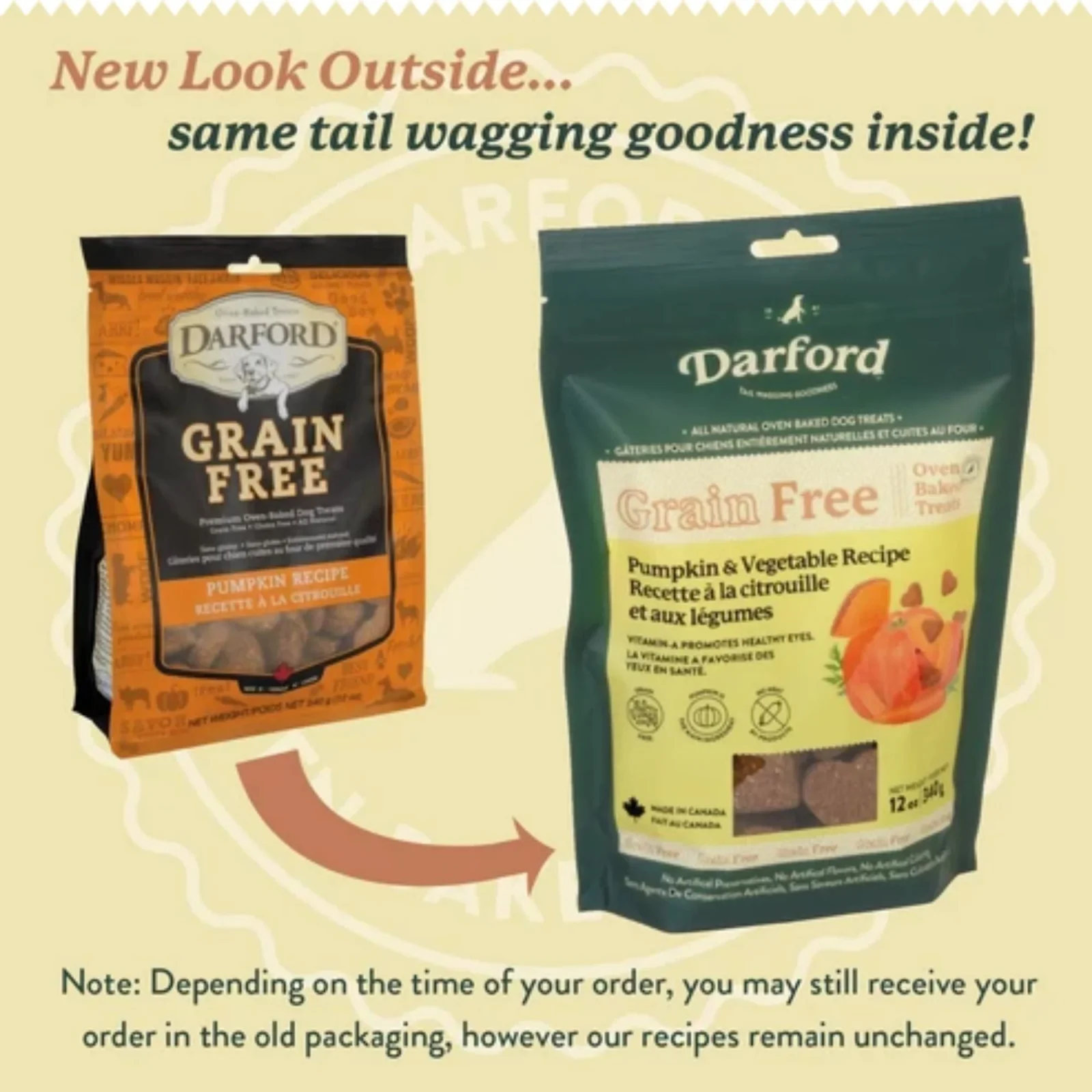 Darford Grain Free Baked Pumpkin / Veggie Dog Treat 15lb. - Image 2