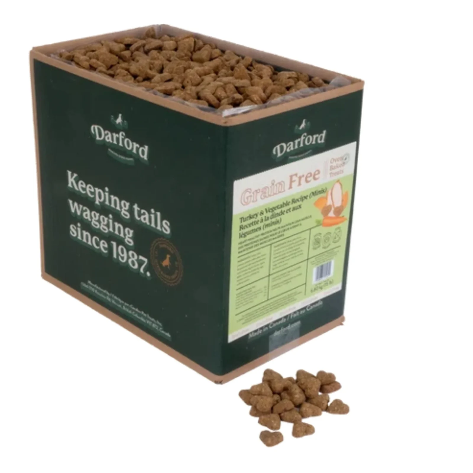 Darford Grain Free Baked Turkey / Veggie Mini Dog Treat 15lb.