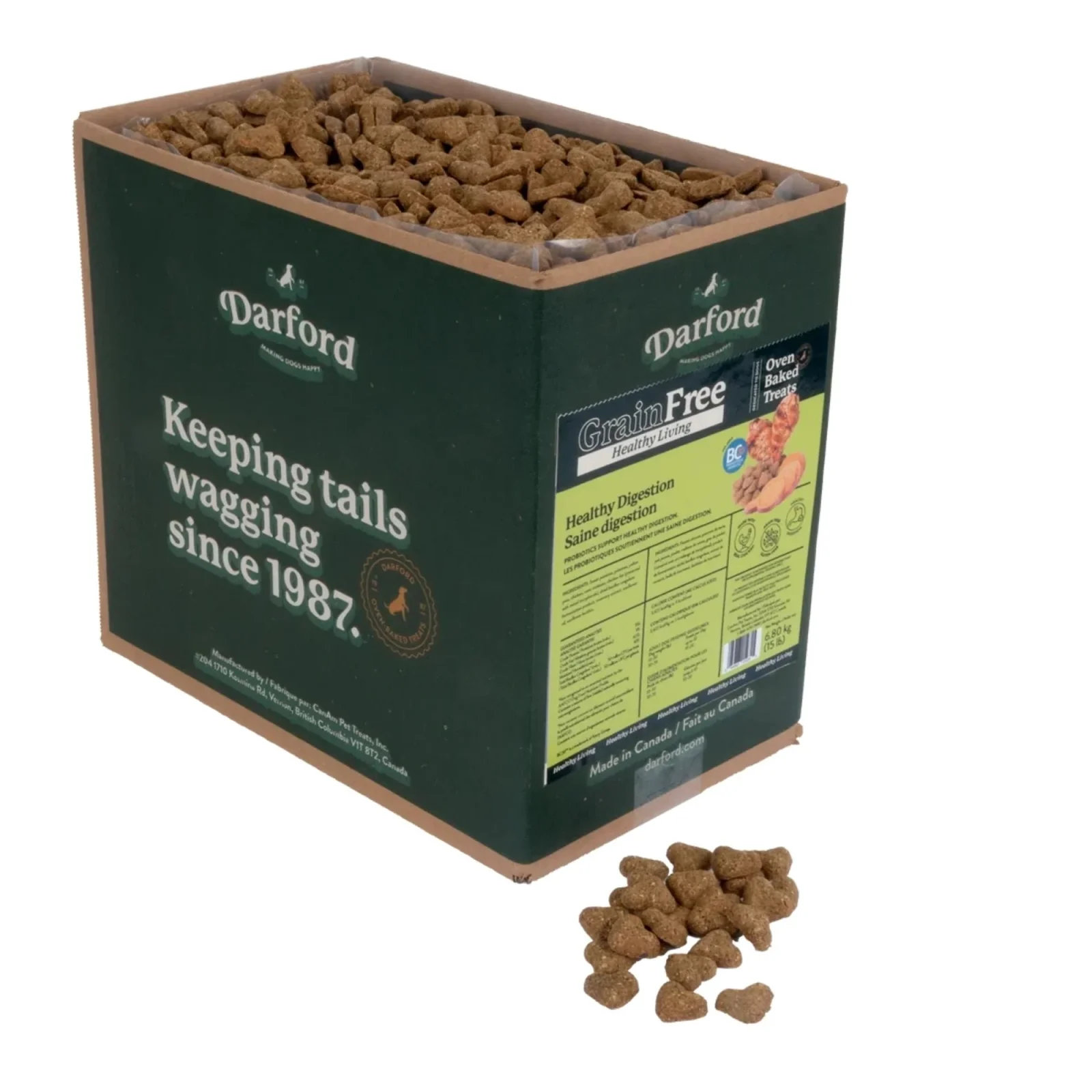 Darford Grain Free Healthy Digestion Mini Functional Dog Treat 15lb.