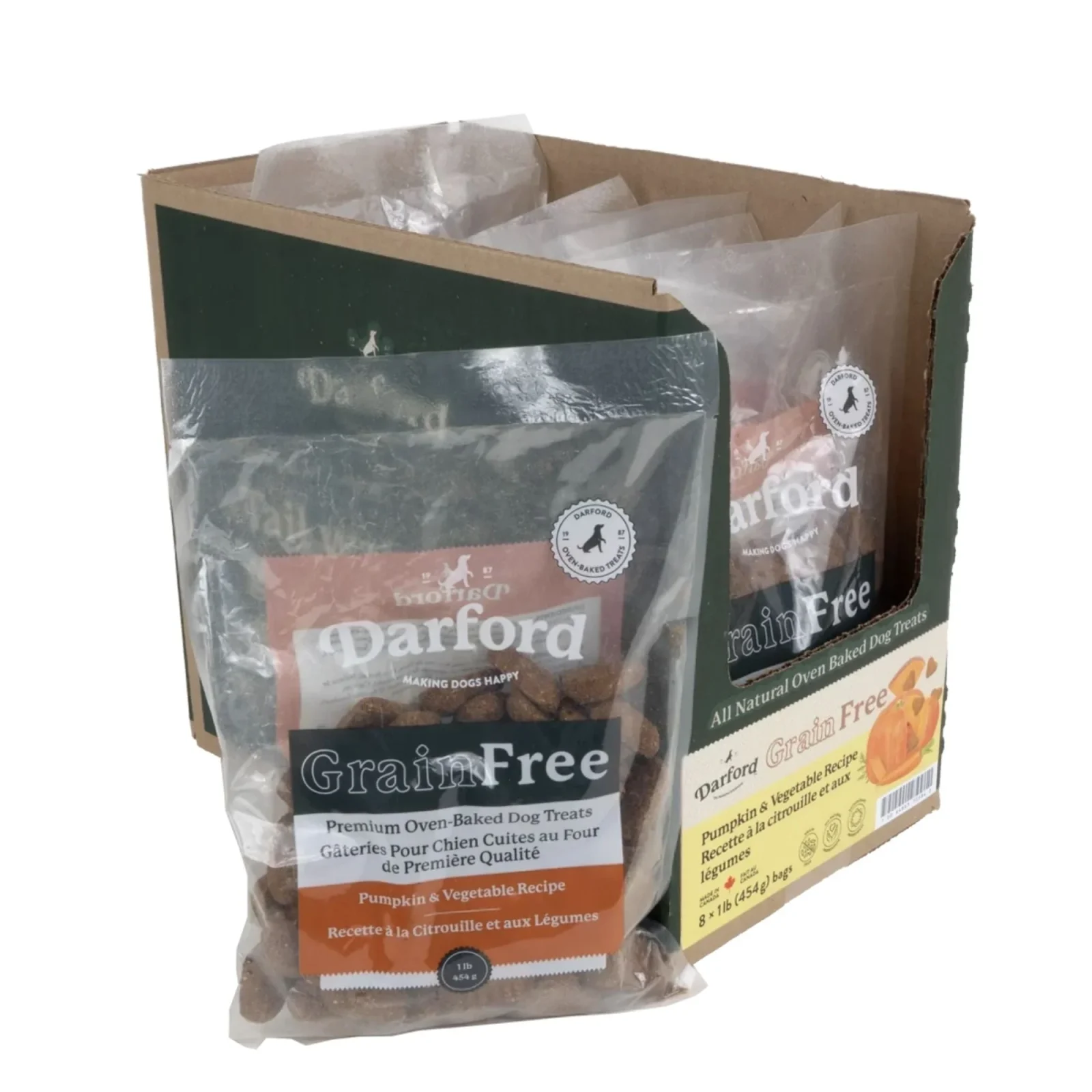 Darford Grain Free Pumpkin & Vegetable Recipe PrePacked Bulk 8 1 lb.