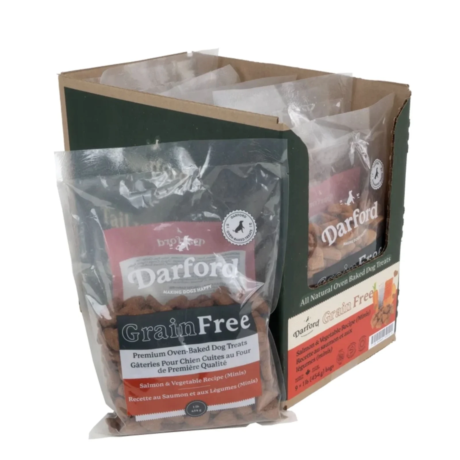 Darford Grain Free Salmon & Vegetable Recipe Mini PrePacked Bulk 9 1 lb.