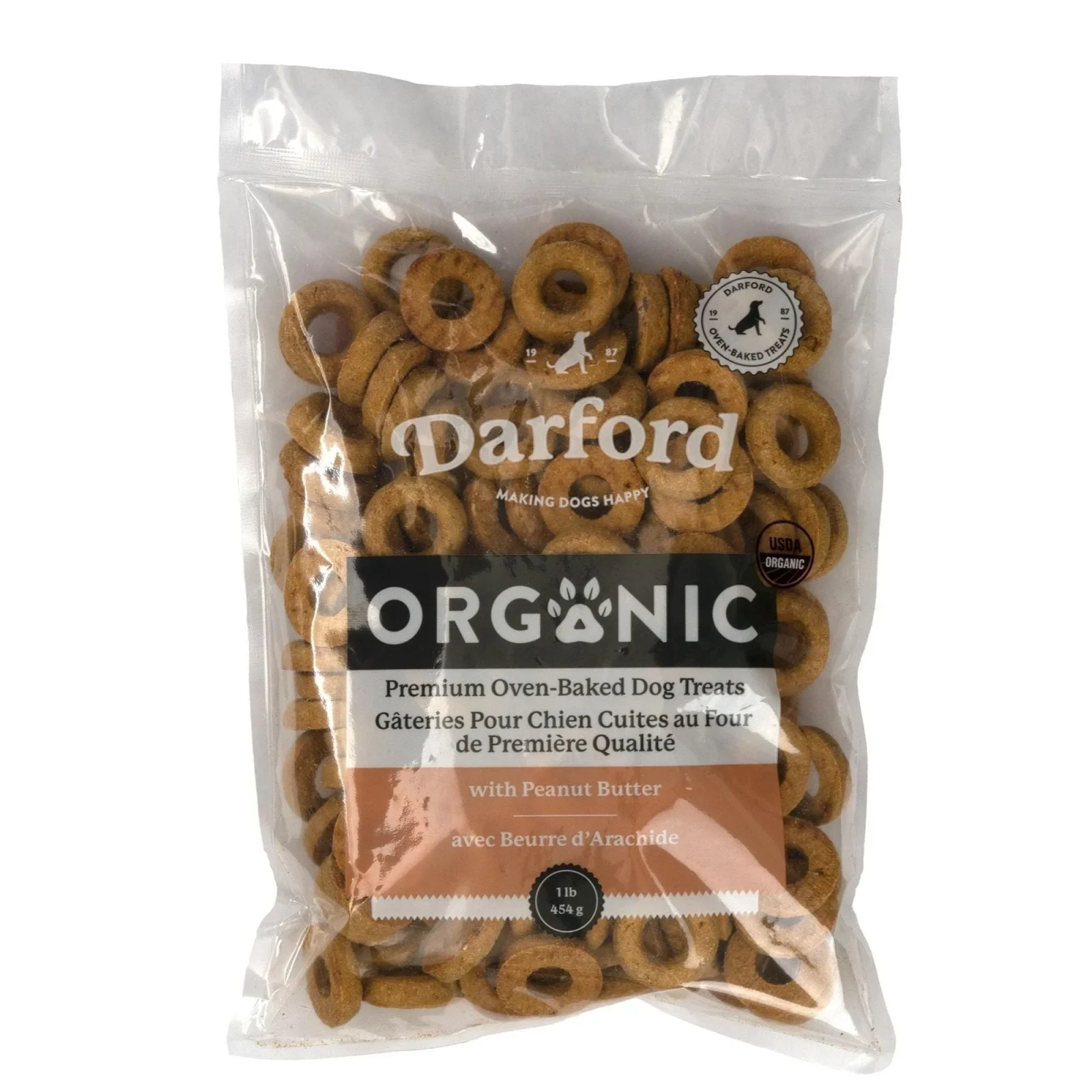 Darford Organic Peanut Butter Dog Treats PrePacked Bulk 6 1 lb.