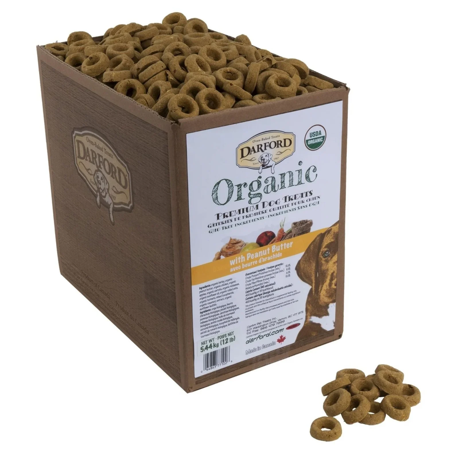Darford Organic Premium Dog Treat Peanut Butter 12 lb.