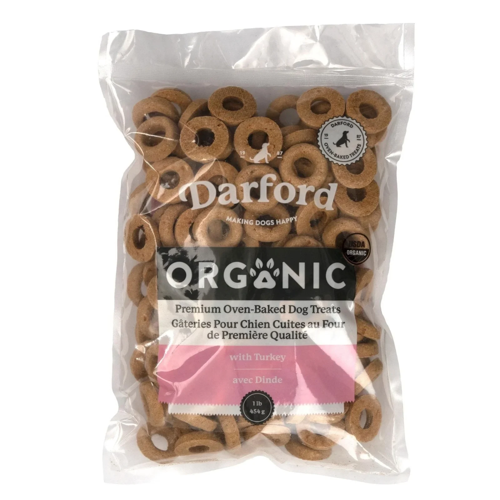 Darford Organic Turkey Dog Treats PrePacked Bulk 6 1 lb.