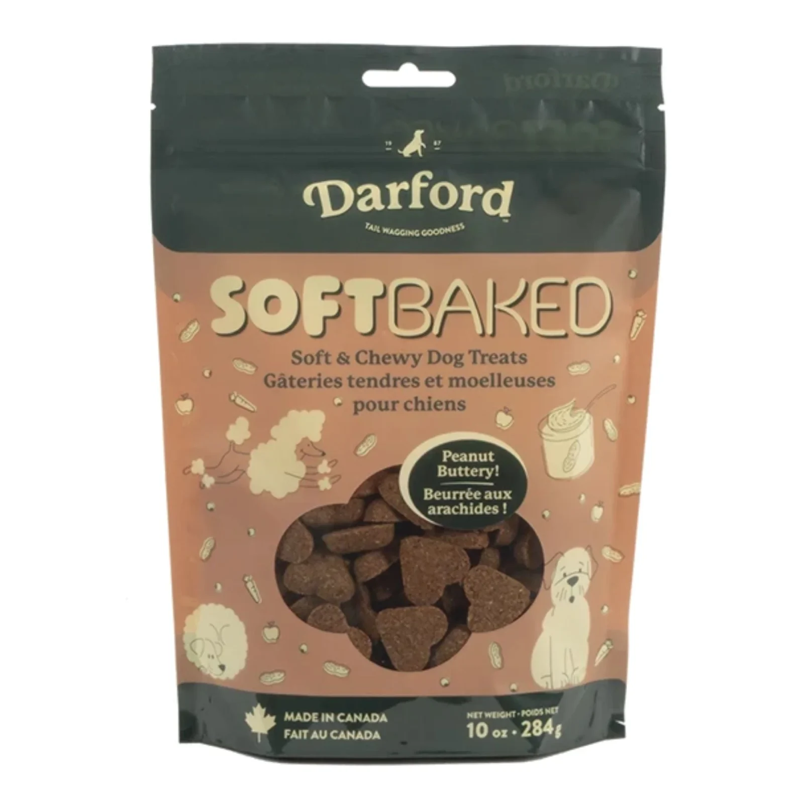 Darford Soft Baked Peanut Buttery Dog Treats 16oz. Display 10 pc