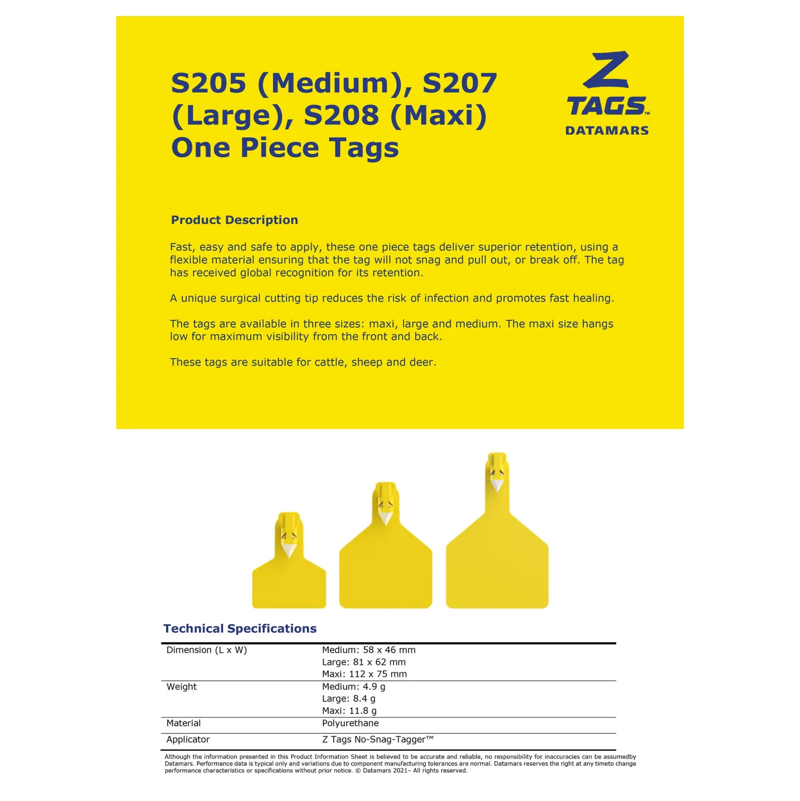 Datamars Z Tags 1piece Black Blank Cow Tag 100pk - Image 2