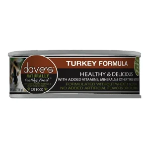 Dave's Pet Food Cat Naturally Healthy Turkey Formula 5.5oz. (Case of 24)