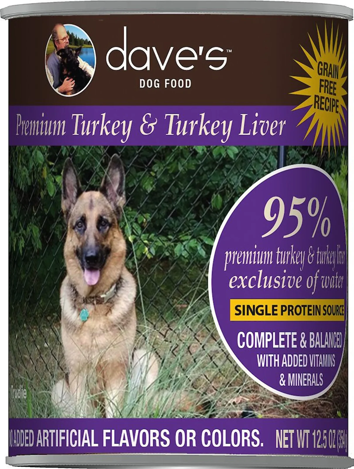 Dave's Pet Food Dog 95% Premium Meats Turkey And Turkey Liver 12.5oz. (Case of 12) - Image 2