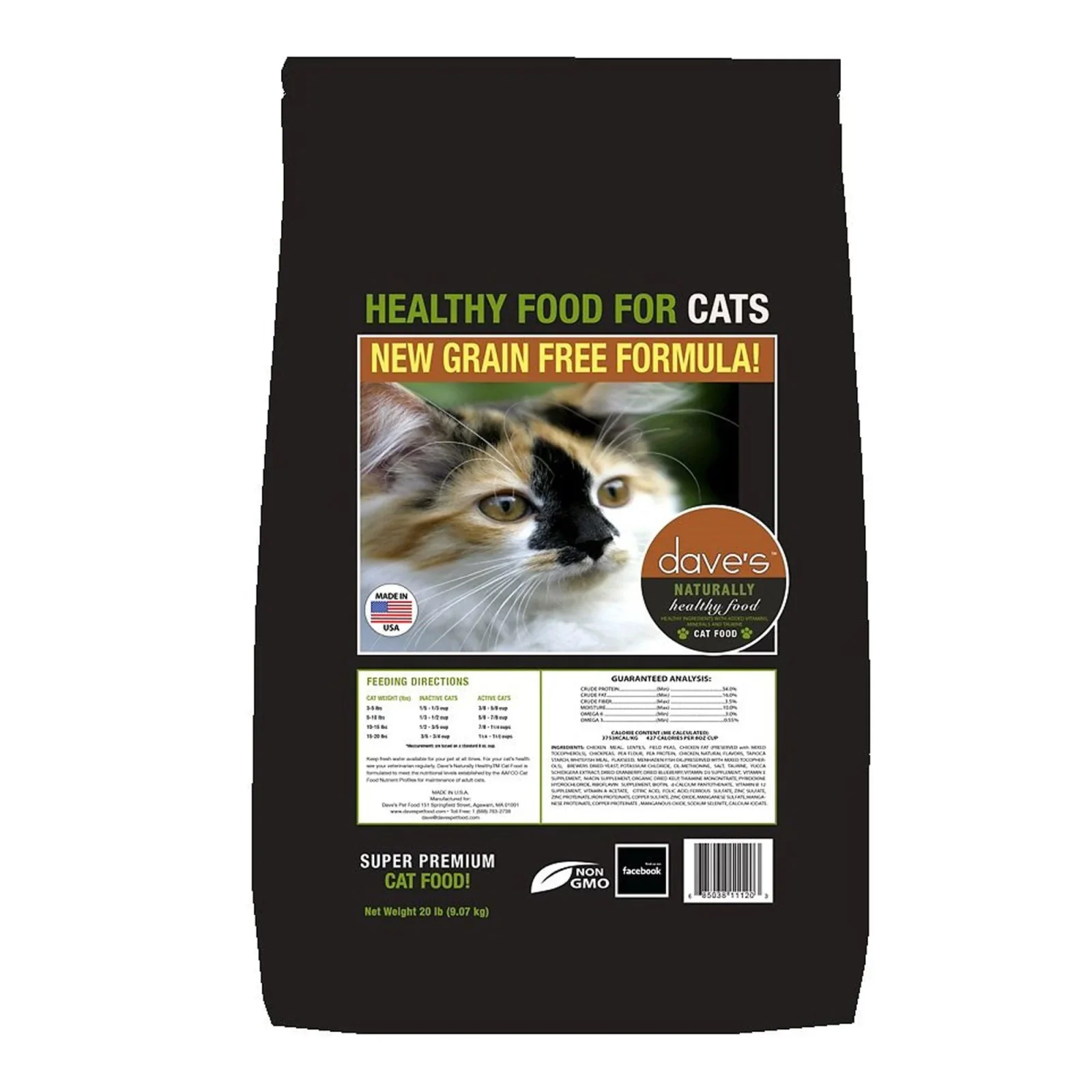 Dave's Pet Food Naturally Healthy Adult Dry Cat Food 20 Lbs.