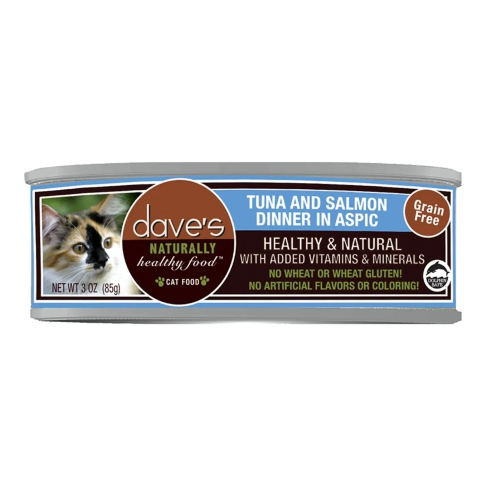 Dave's Pet Food Naturally Healthy Cat Tuna & Salmon Dinner in Aspic, 3 oz, Case of 12