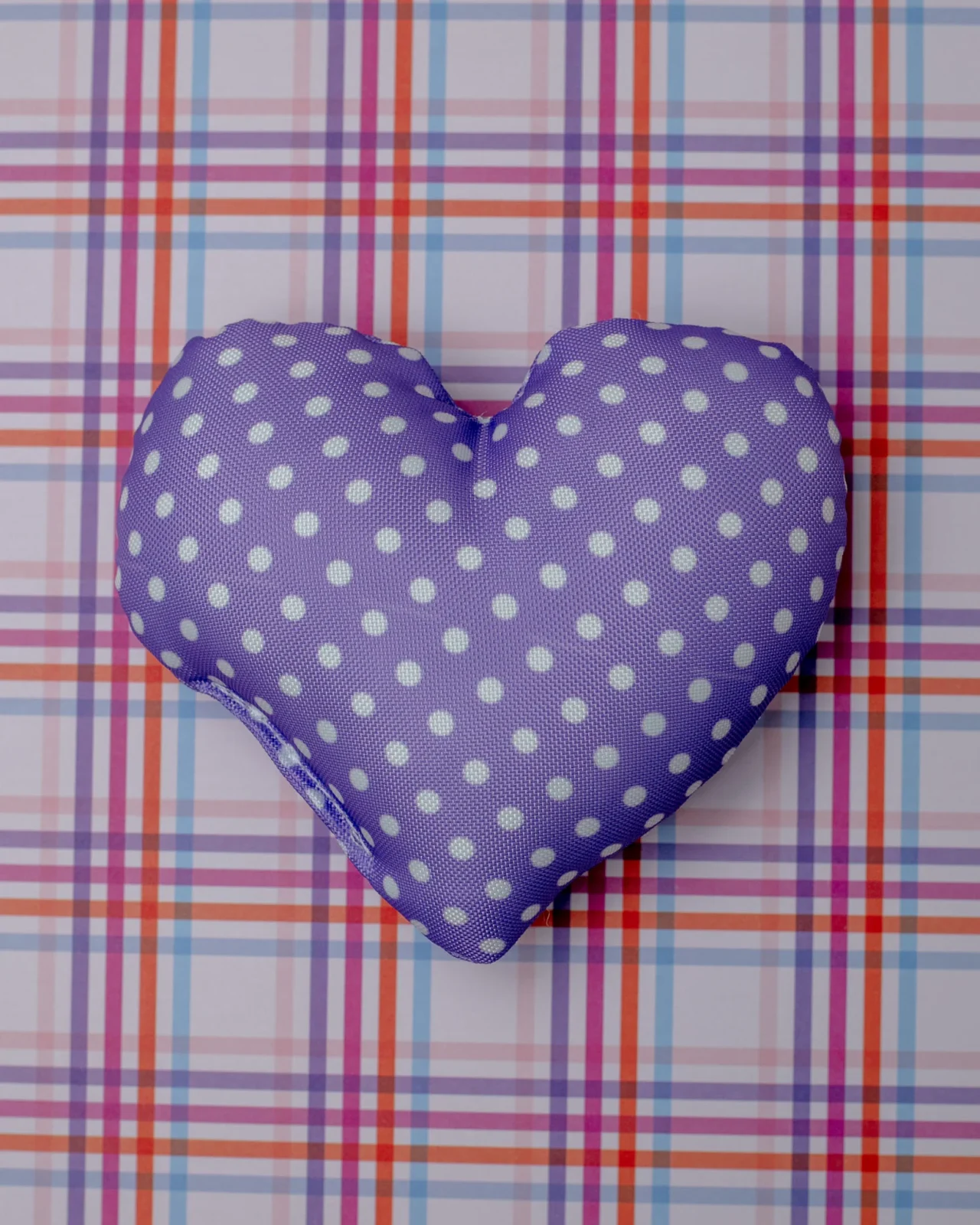 Dear & Dotty Heart-Shaped Dog Toys in Peach, Sunshine, or Lilac (Made in the USA) <> - Image 2
