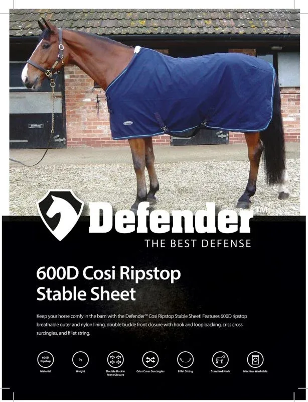 Defender 600D Cosi Ripstop Stable Sheet - Image 2