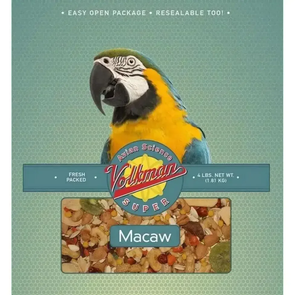 Deliciously Nutritious Macaw Bird Treats - Volkman Avian Science Super Macaw Blend
