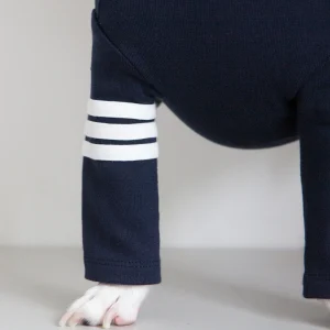 DENTISTS APPOINTMENT | Striped Point Turtleneck in Navy