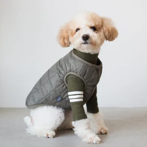 DENTISTS APPOINTMENT | Warm Quilted Vest in Khaki (w/ Harness Hole)