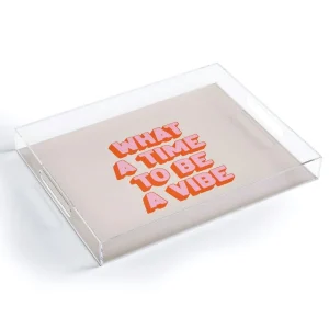 Deny Designs Time To Be A Vibe Small Acrylic Tray