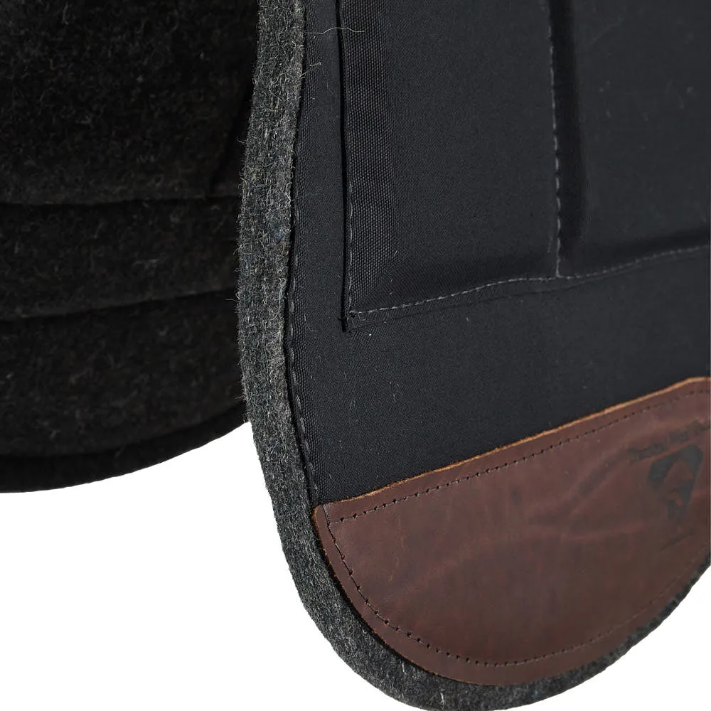 Diamond Wool Pad Company Black Endurance Square Contoured 1/2in 33x30 Shim Saddle Pad - Image 2