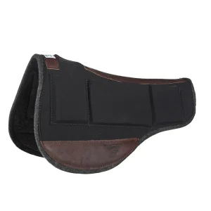 Diamond Wool Pad Company Black Round Contoured 1/2in 33x28 Shim Saddle Pad