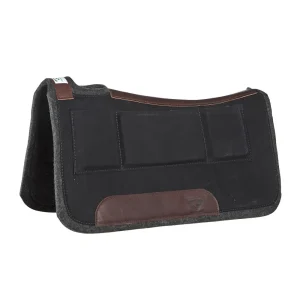 Diamond Wool Pad Company Black square Contoured 1/2in 30x30 Shim Saddle Pad