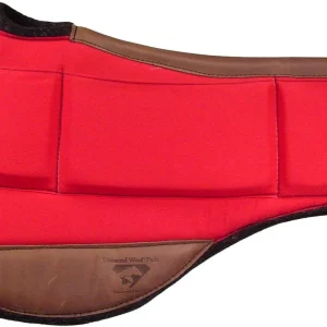Diamond Wool Pad Company Red 1/2in Round Barrel Contour Relief Shim Saddle Pad
