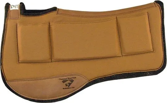 Diamond Wool Pad Company Tan 1in Endurance Shim Saddle Pad