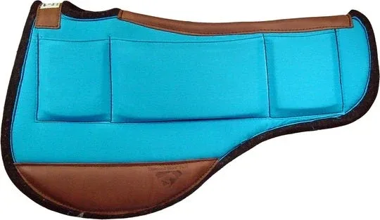 Diamond Wool Pad Company Turquoise 1/2in Round Barrel Contour Relief Shim Saddle Pad