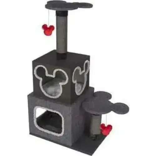 Disney Cubical Cat Condo with Lounging Towers, Sisal Scratching Posts, and Swatting Toys