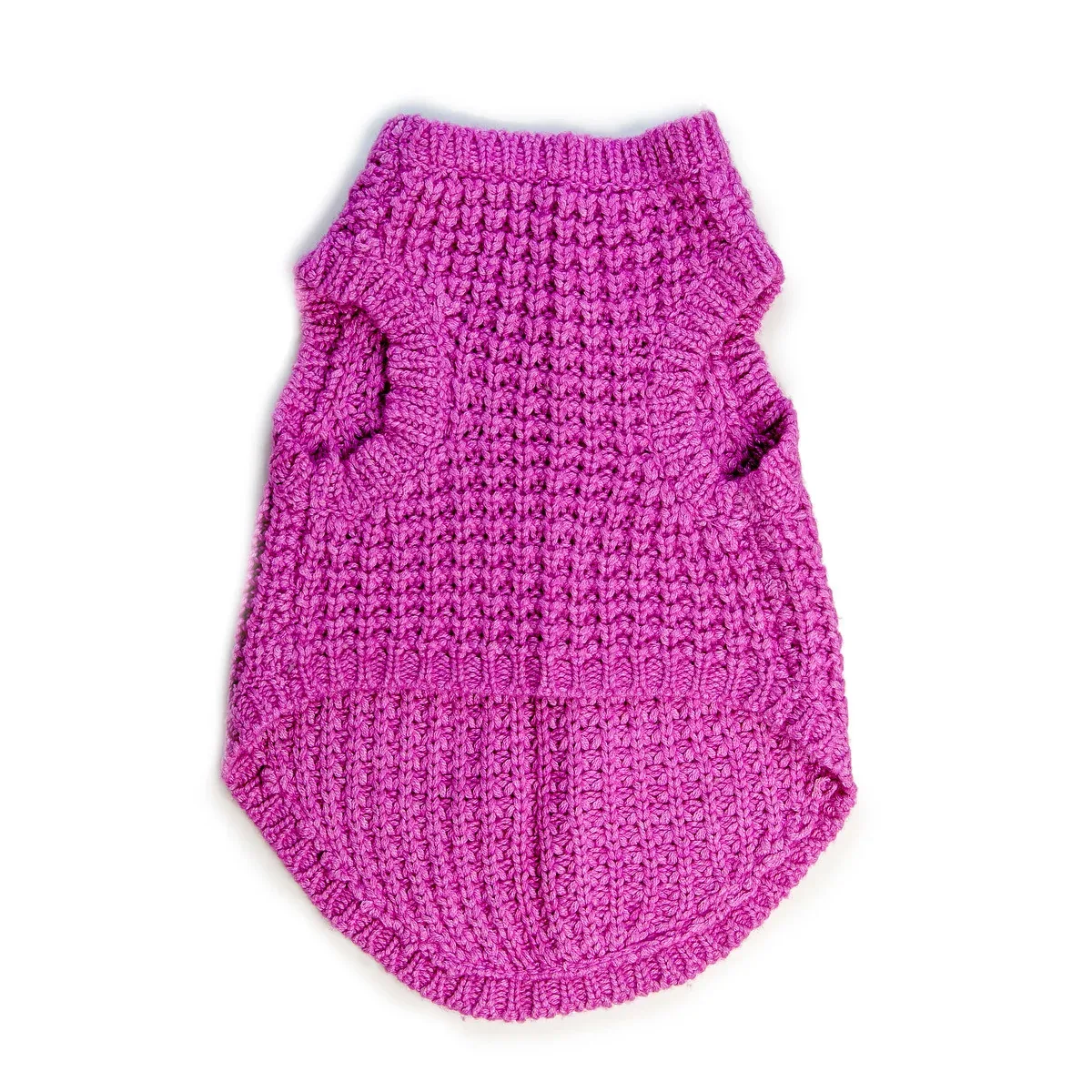 DNY | Chunky Knit Sleeveless Sweater in Raspberry - Image 2