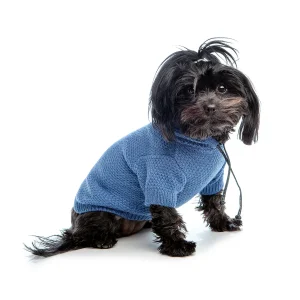 DNY | Fine Knit Beach Hoodie in Sea Blue