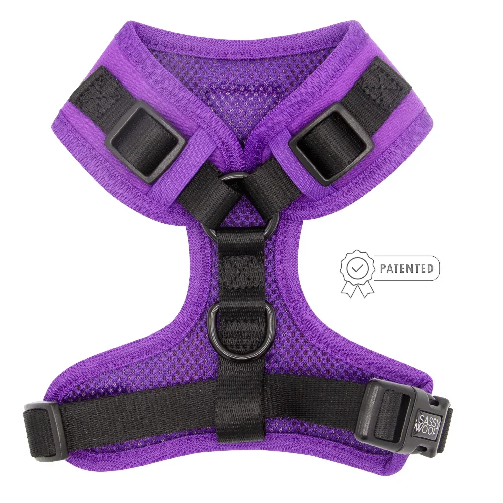 Dog Adjustable Harness - Neon Purple - Image 2