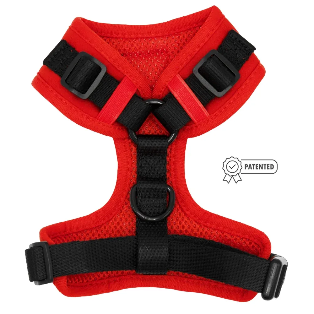 Dog Adjustable Harness - Neon Red - Image 2