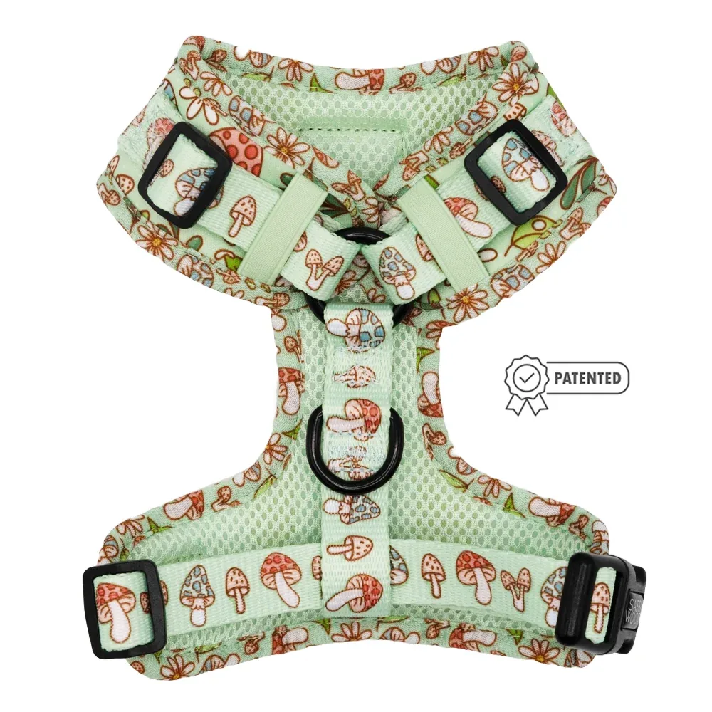 Dog Adjustable Harness - Shrooms & Blooms - Image 2