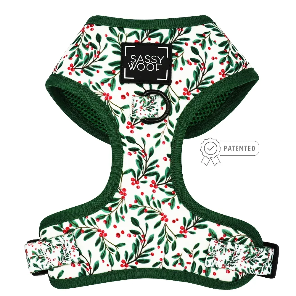 Dog Adjustable Harness - Under the Mistletoe