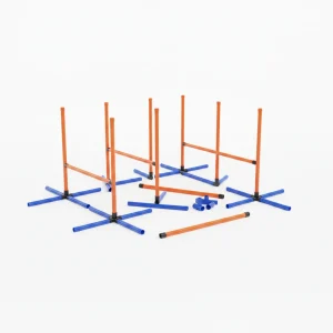 Dog Agility Training Equipment Adjustable Poles for Dog Agility Course with Carry Bag