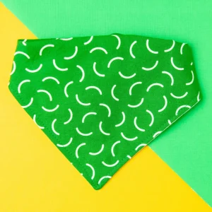 Dog Bandana in Green Pop Print (Made in the USA) <>