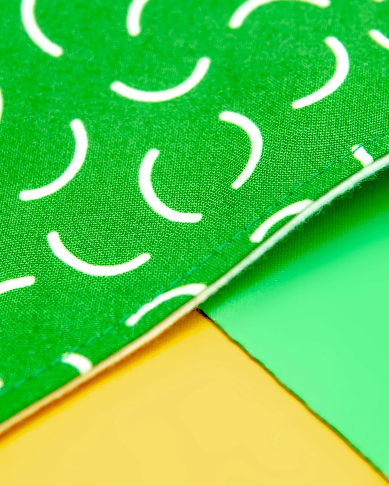 Dog Bandana in Green Pop Print (Made in the USA) <> - Image 2