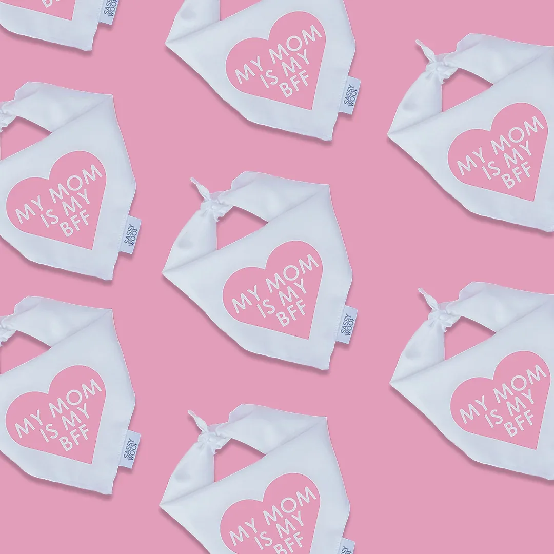 Dog Bandana - My Mom is my BFF (PINK) - Image 2