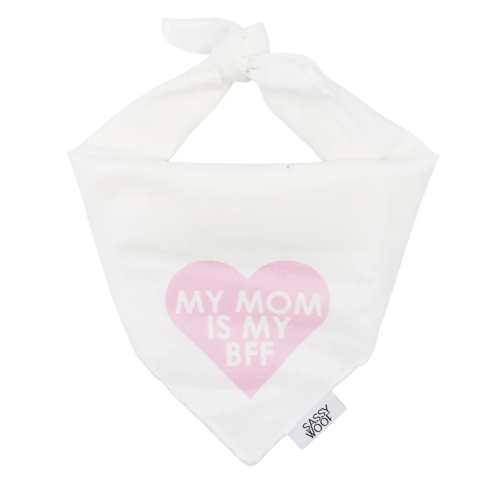 Dog Bandana - My Mom is my BFF (PINK)