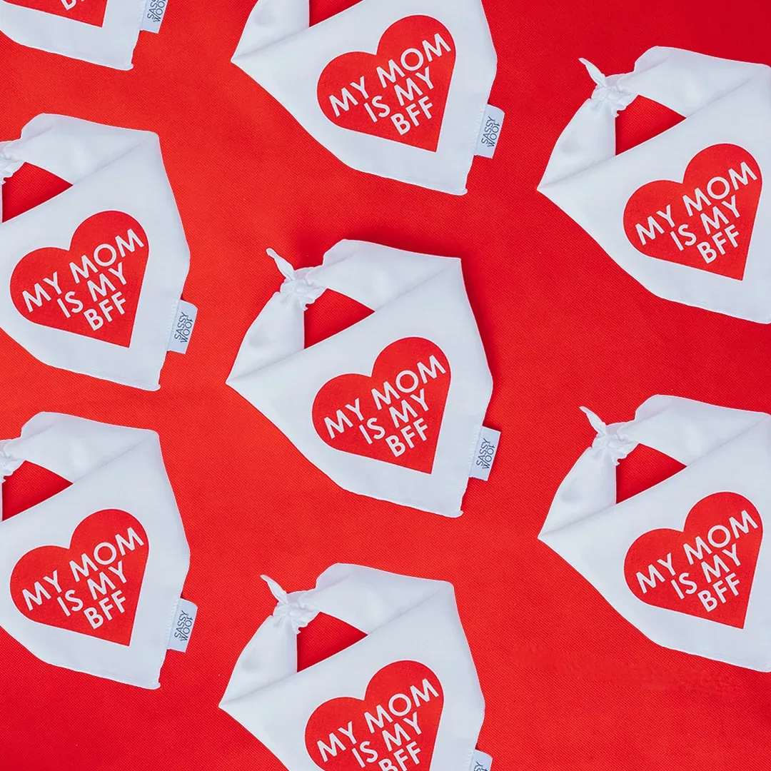 Dog Bandana - My Mom is my BFF (RED) - Image 2